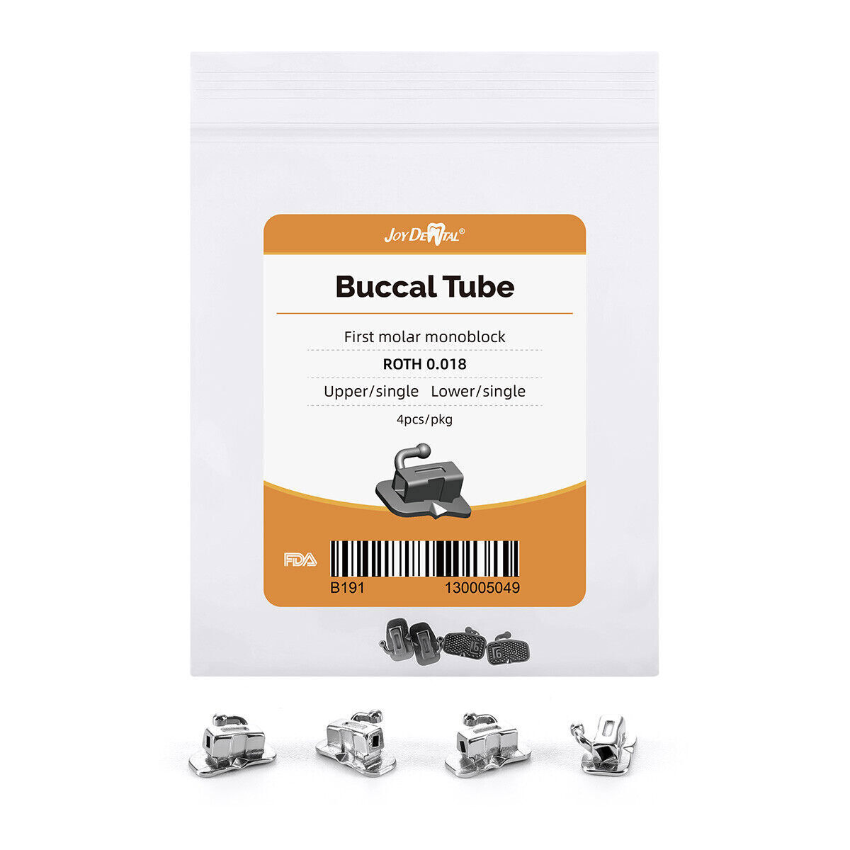 Tubos Bucales adheribles para ortodoncia Dental Roth MBT 022/18 1er Molar AZDENT