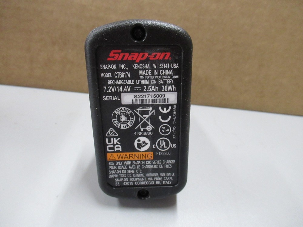 NEW SNAP ON TOOLS CTB8174 14.4V 2.5 Ah Micro Lithium Battery