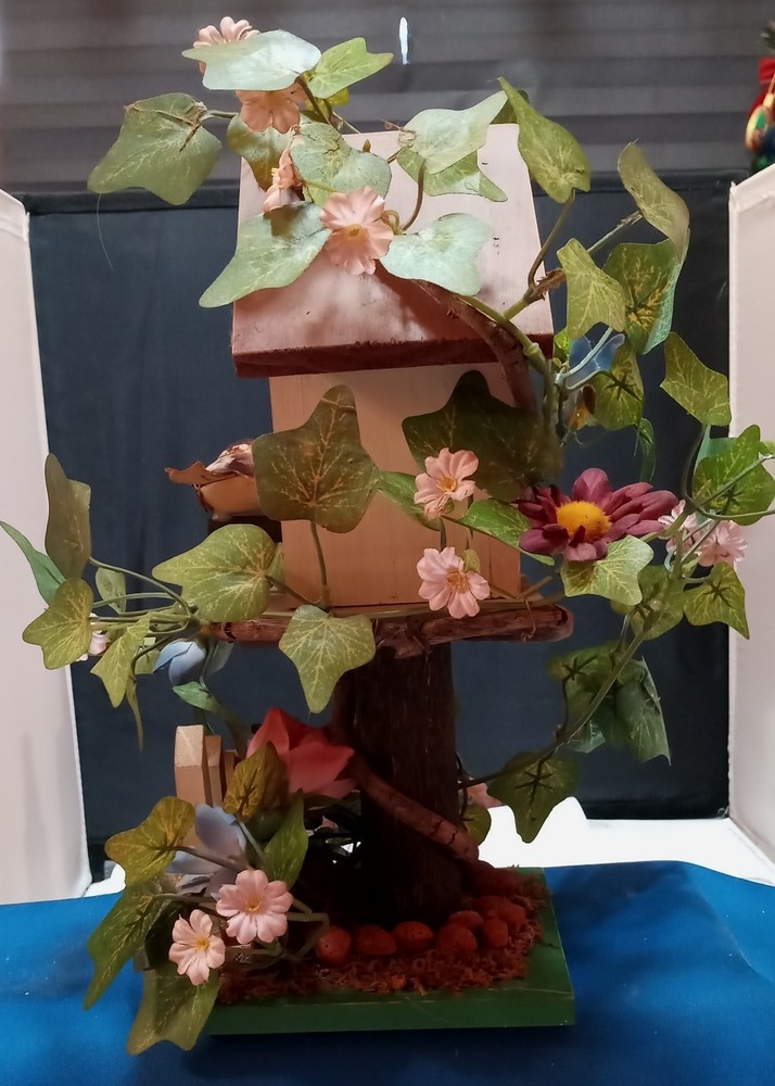 VINE COVERED BIRDHOUSE