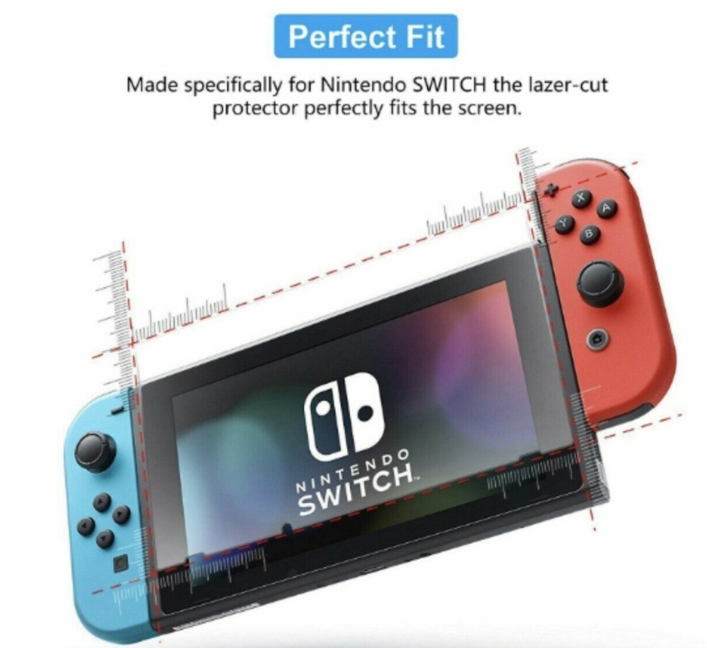 3Pack Premium 9H Tempered Glass Screen Protector Guard For Nintendo Switch