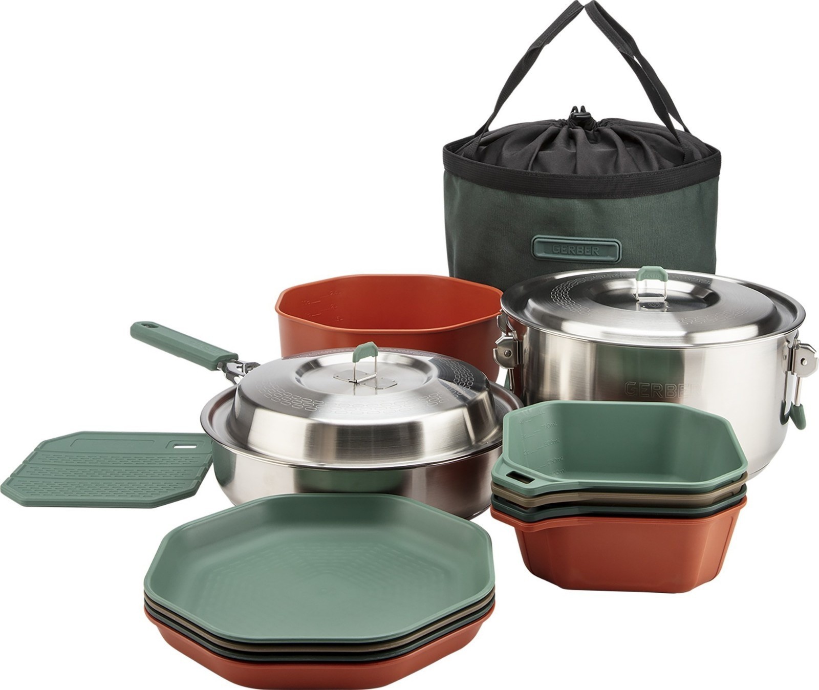 Gerber Gear 16 Piece ComplEAT Cook Set - Dishwasher-Safe Camping Cookware