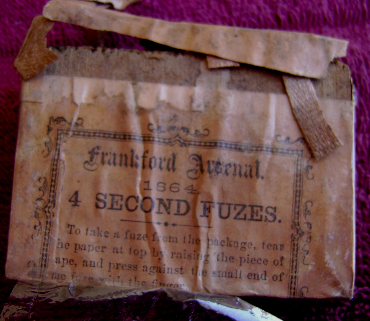 ORIGINAL CIVIL WAR 4 SECOND PAPER TIME w/ORIGINAL FUSE PACK IN RIKER CASE