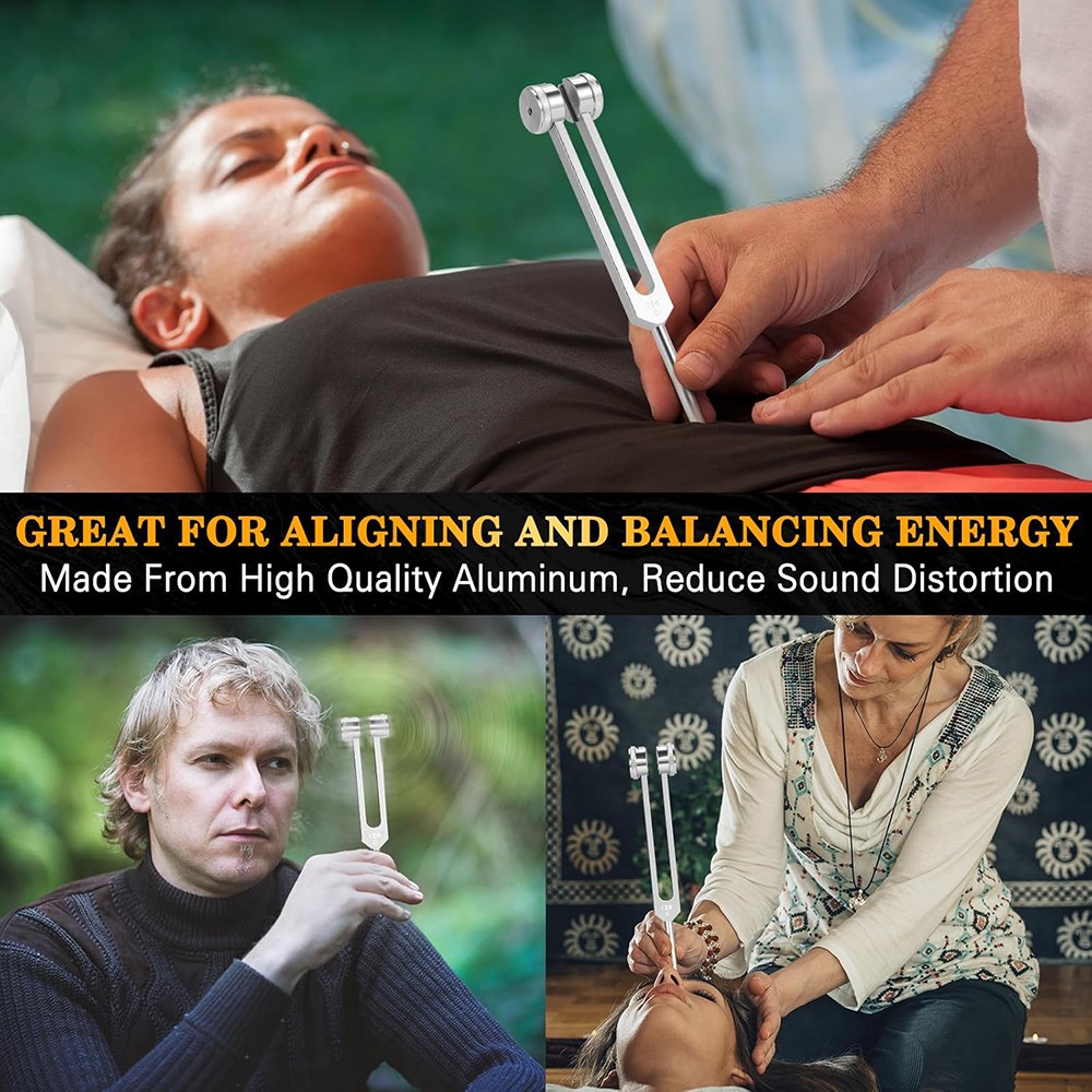 Aluminum Tuning Fork 128hz & Reflex Hammer for Healing Chakra Set Sound Therapy