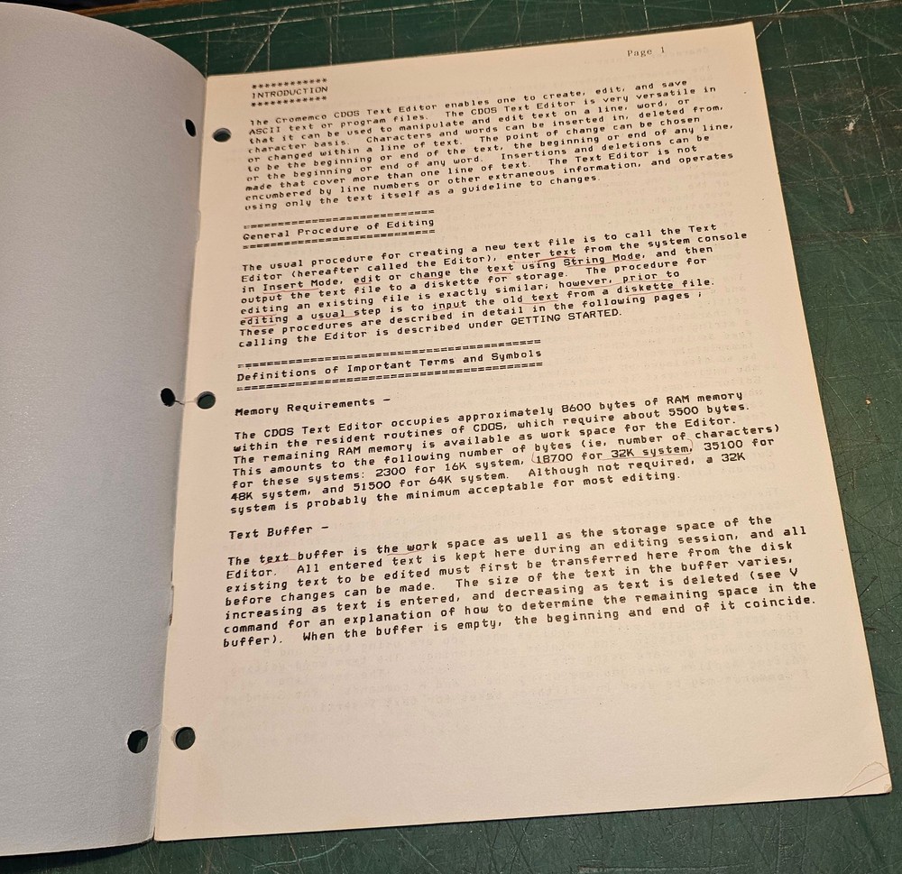 3 CROMEMCO Manuals: Text Formatter/CDOS Text Editor/4FDC Disk Controller 1977-78