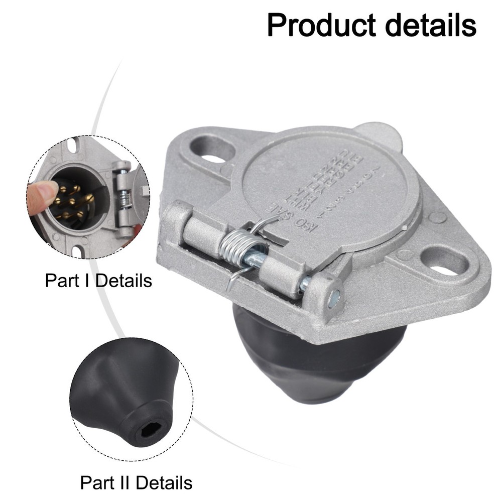 Clear and Consistent Lighting Signals Round Split Pin Socket for Trucks