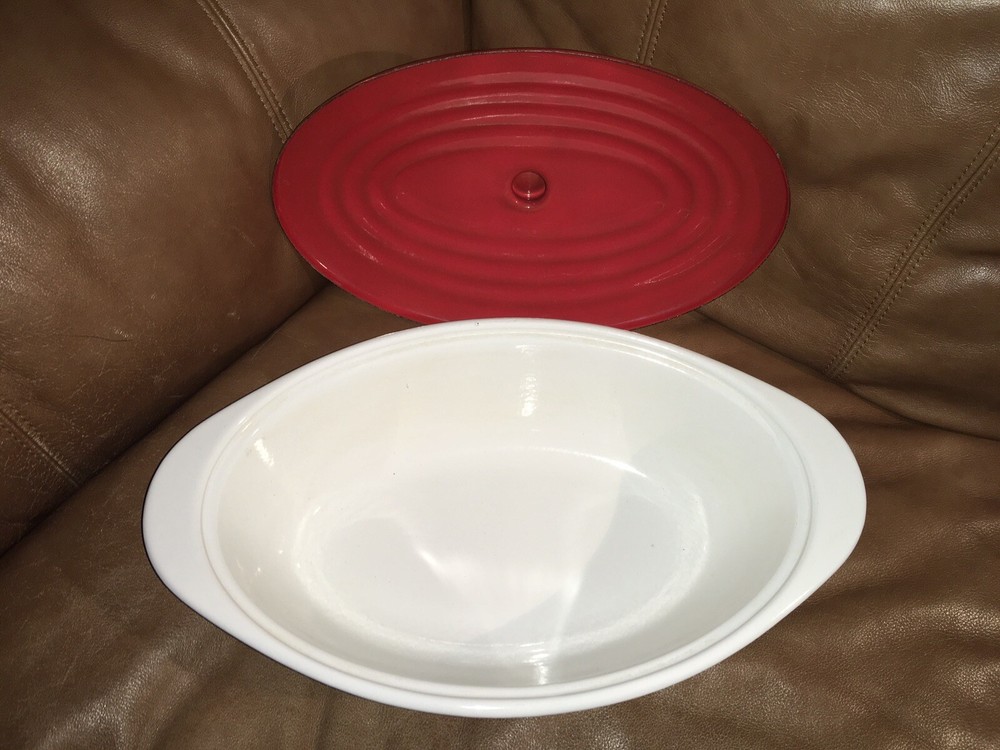 Vintage Roasting Pan Enamelware Roaster Holiday