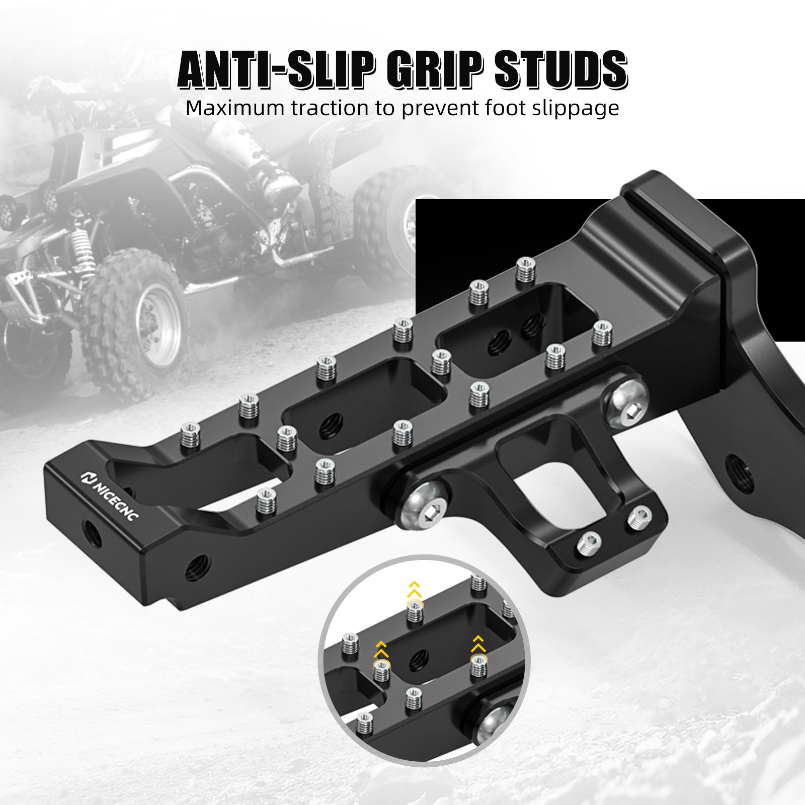 Extended Footrest Foot Pegs 13MM Aluminum For Yamaha Banshee 350 YFZ350 1987-06