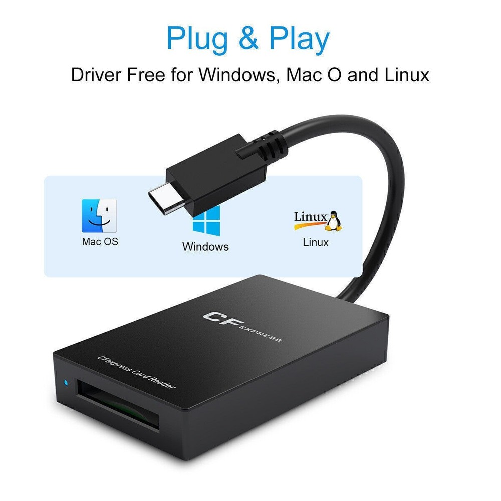 CFexpress Card Reader Type B USB 3.1 Gen 2 10Gbps CFexpress Reader Portable Card