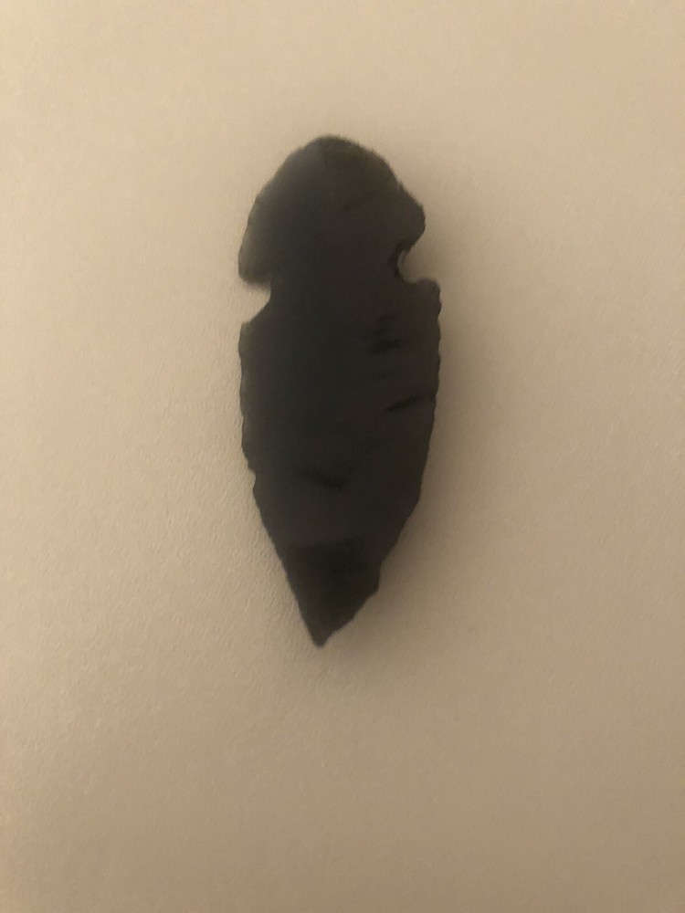 1 Black Obsidian Arrowhead Point Gem 2 inches
