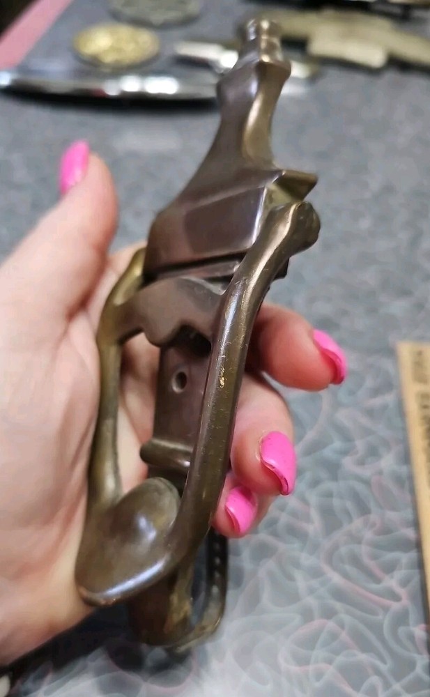 Vintage Solid Brass Door Knocker Satin Copper Look Finish Heavy