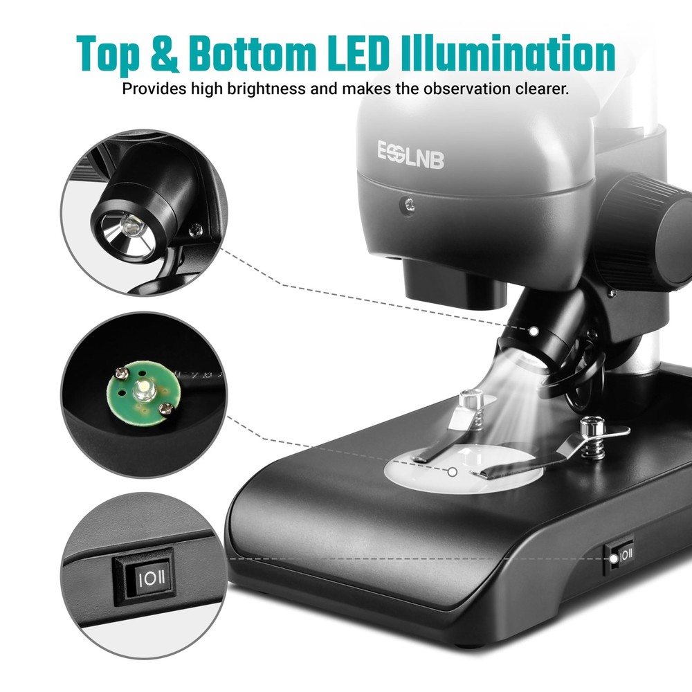 Mounted Binocular Stereo Microscope, Microscopes, Portable Biological Microscope