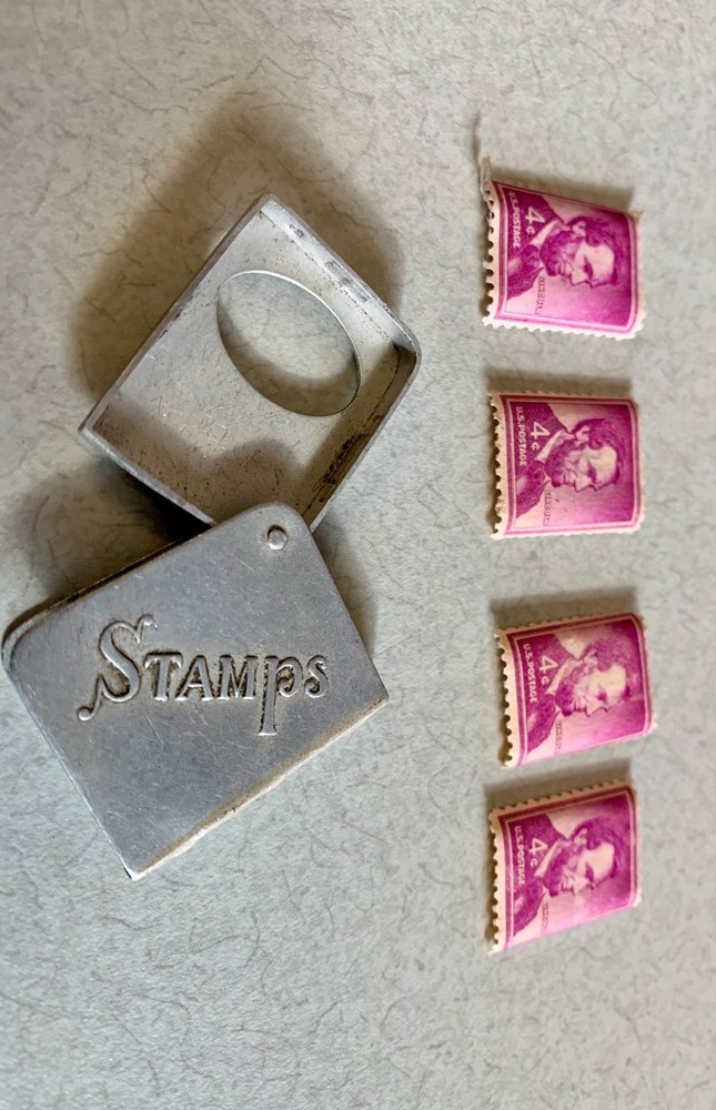 Abraham Lincoln 4 Cent US Postage Stamp Purple