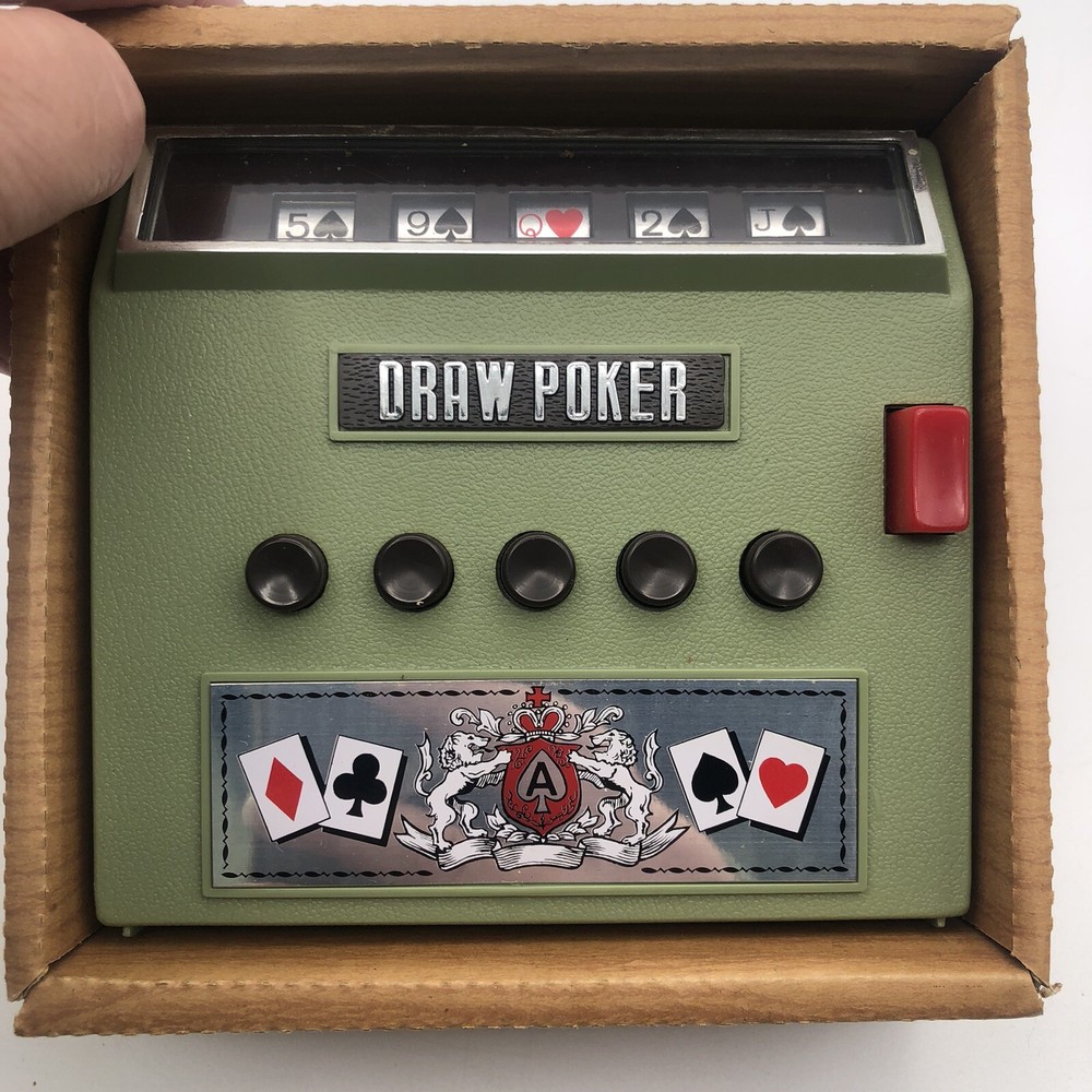 Cordless Electric Full Automatic Draw Poker Untested 1971 With Box