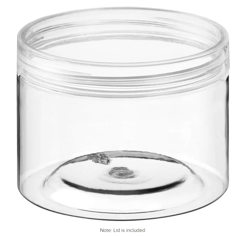 Solia Tornillo 9.3 oz. Clear Plastic Jar with Polypropylene Lid - 10/Case
