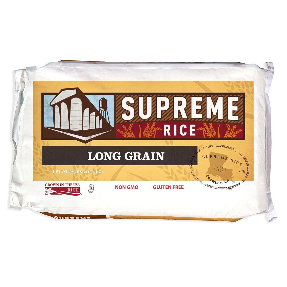 Supreme Rice, Long Grain Rice, 25 lbs