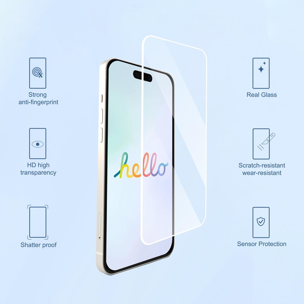 Ailun 3 Pack Screen Protector for iPhone 17 Pro [6.3 inch] + 3 Pack Camera Le...