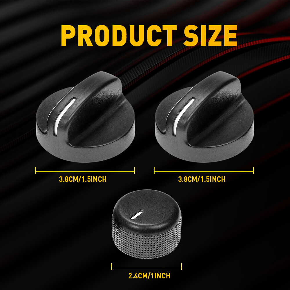 For 94-97 Dodge Ram 1500 2500 3500 Climate Heater Temperature Control A/C Knobs