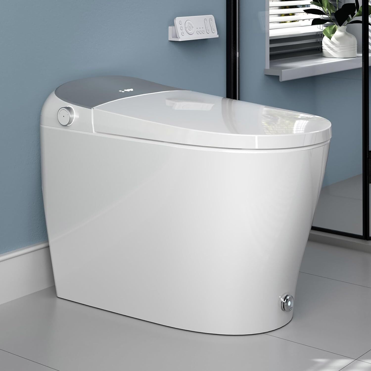 Smart Toilet with Powerful Flush Auto Open/Close Lid Warm Water Auto-flush