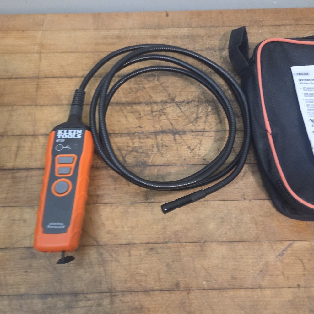 KLEIN TOOLS ET20 WIRELESS RECHARGEABLE BORESCOPE, LED LIGHTS, WIFI CONNECTION