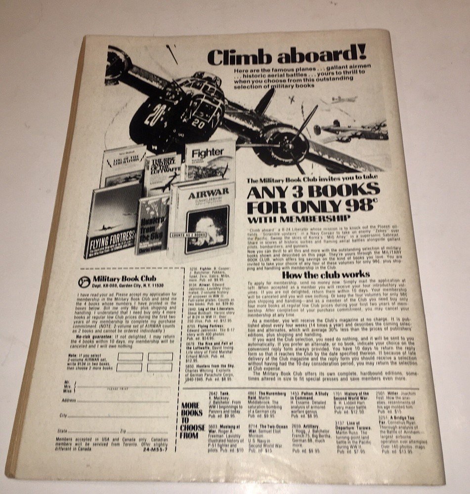 War Classics Supersonic Missiles & Jets Magazine August 1976 Issue