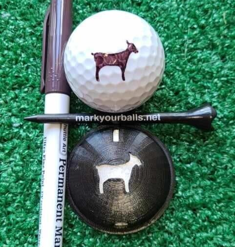 Golf Ball Marker Custom Stencil + Alignment Line and Circle. CREATE YOUR OWN!!!