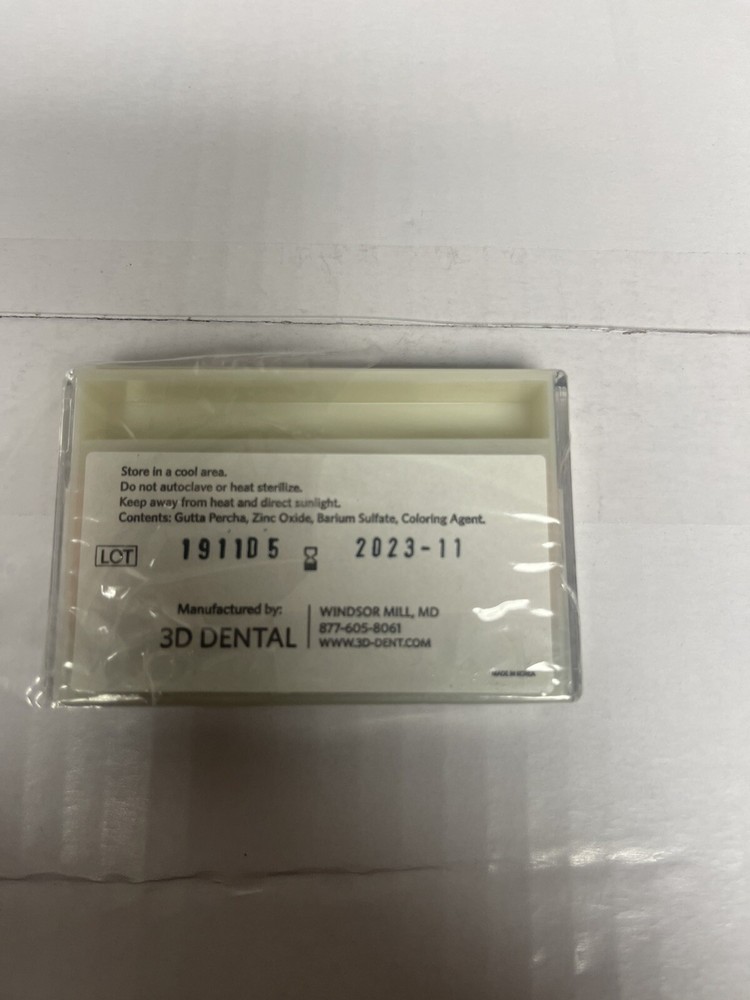 Gutta percha 3D Dental Tapper .06
