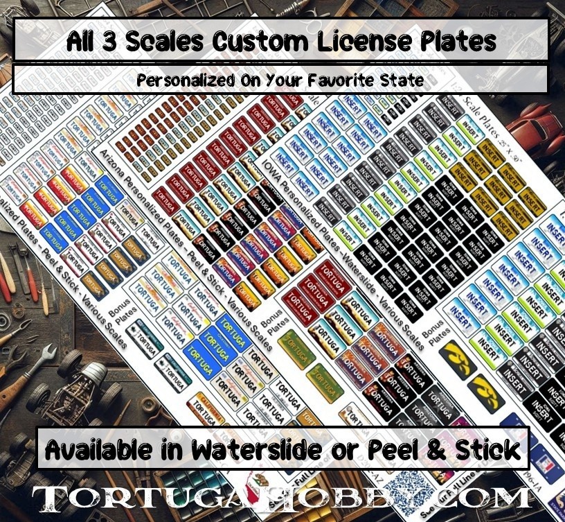 All 3 Scales in One - Custom Personalized License Plates Decals