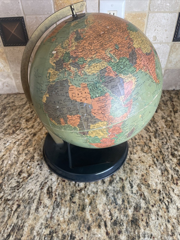 Vintage REPLOGLE  12 inch reference globe Made in USA year unknown