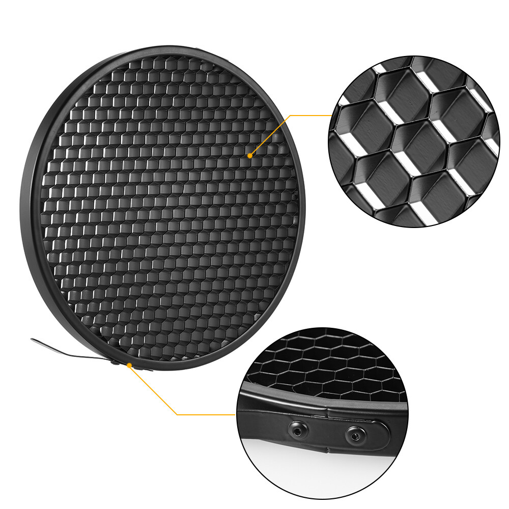 7"in Flash Strobe Speedlite Light Reflector Diffuser Honeycomb Bowens M6Y0