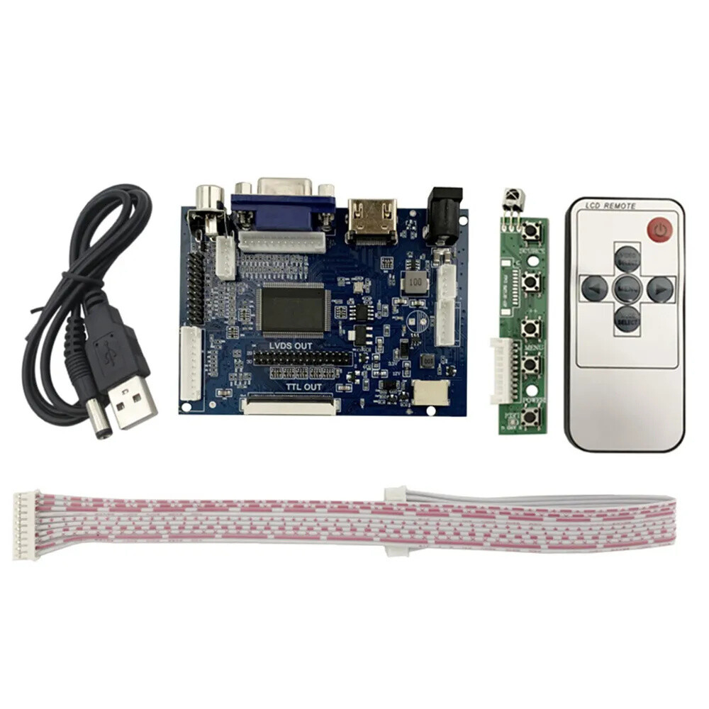 7 Inch LCD Screen Driver Control Board 2AV HDMI-Compatible VGA For Raspberry Pi