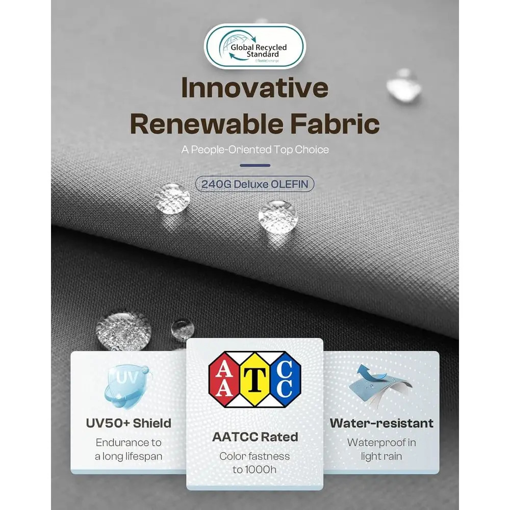 Gray 4PC Patio Furniture Set Aluminum Outdoor Sofa Cushions Balcony