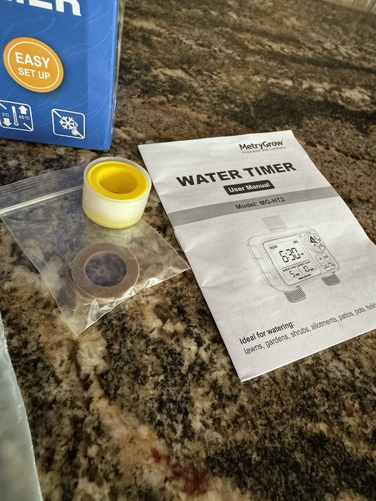 MetryGrow 2-outlet programmable water timer for automated watering