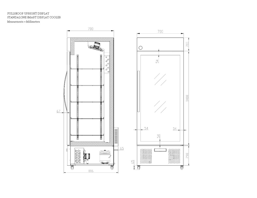 Fresh Food Smart Fridge Vending Microstore with Security Camera