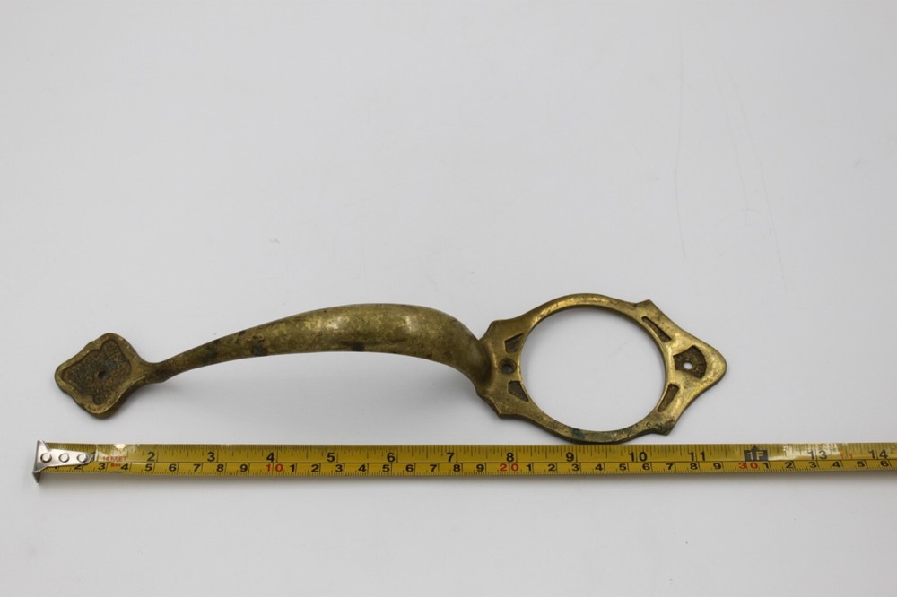 Antique Craftsman Style Solid Brass 12" Long Door Pull