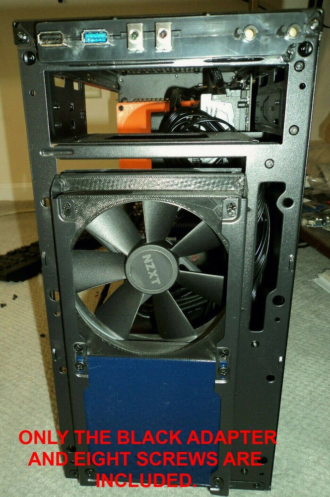 120mm to 92mm CENTERED OFFSET FAN Adapter Converter change PC Case Mod Custom