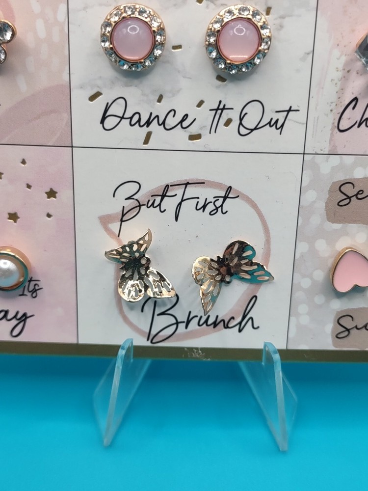 WEEKEND VIBES6 Pk Embellished Earring Set
