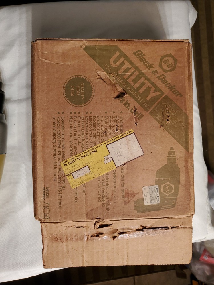 Black & Decker NOS 3/8"Drill NO. 7104 Type 2