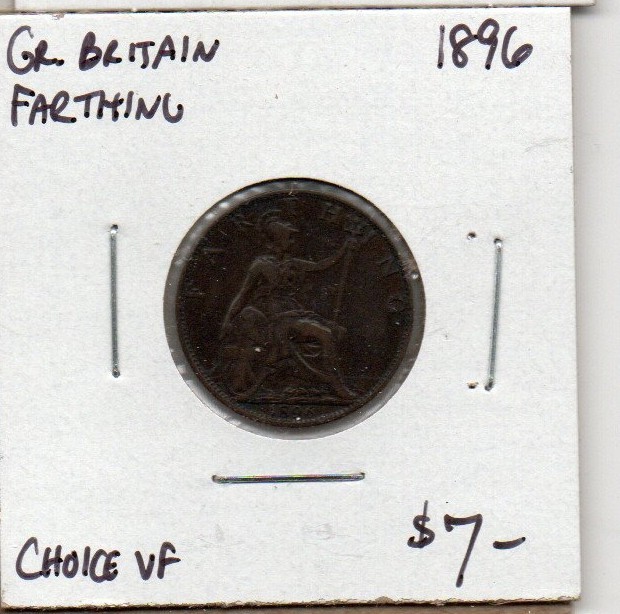 Great Britain Farthing 1896 Choice VF