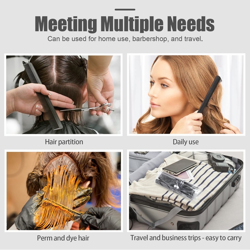 Professional Styling Hair Comb Set Assorted 10PCS