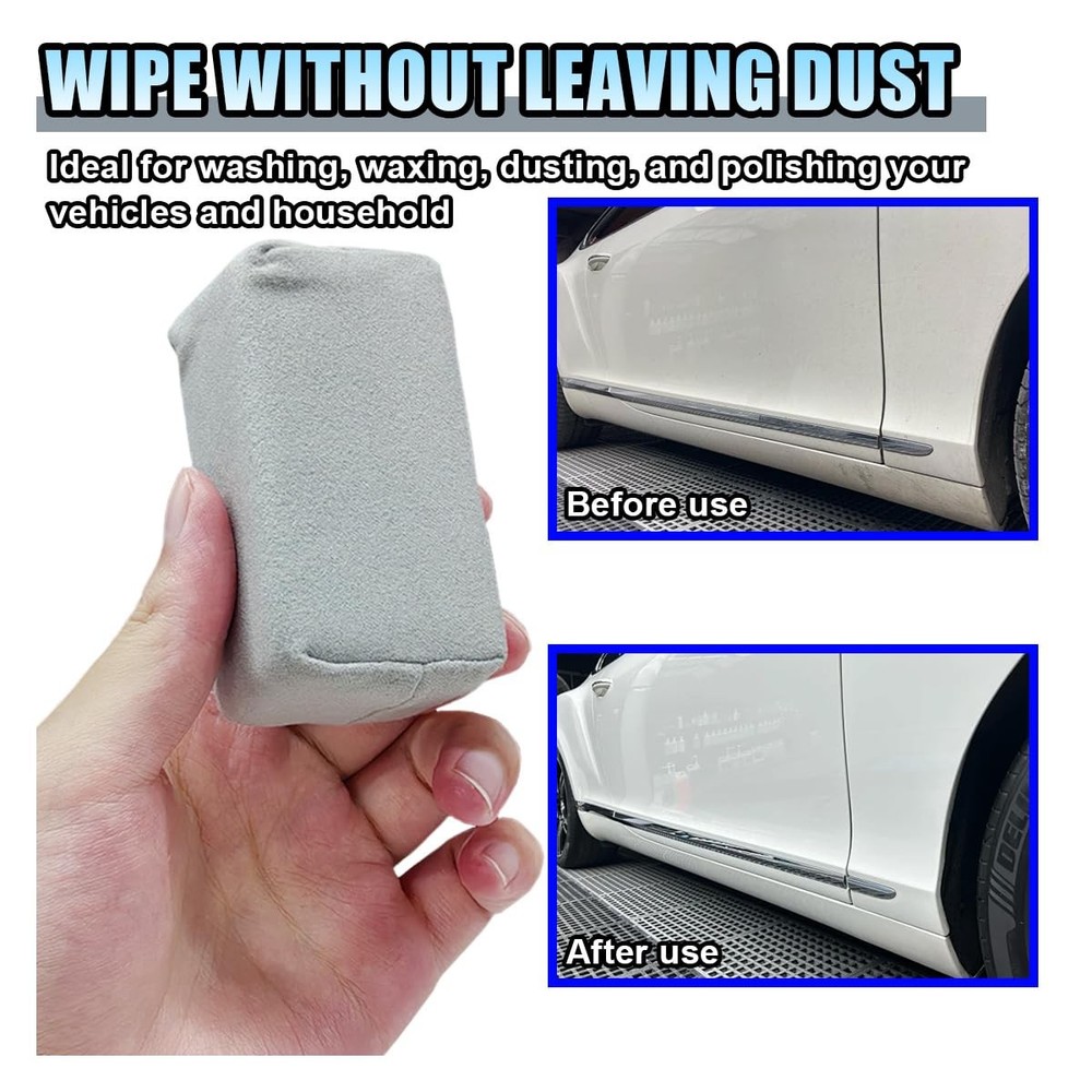 Suede Microfiber Applicator Pad Ceramic Coating Sponge 4PCS Gray Detailing