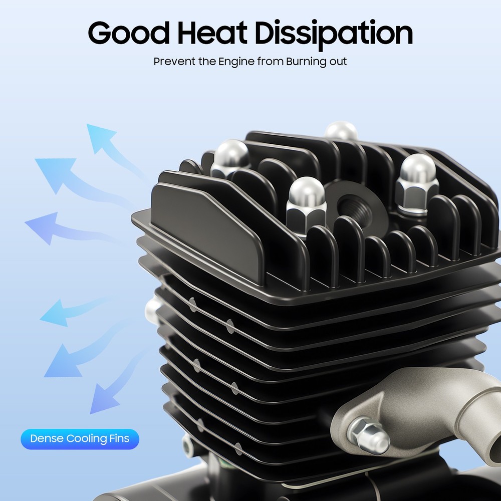 2 Stroke 80CC Bicycle Engine , Gas Motor Engine with CDI Ignition System,