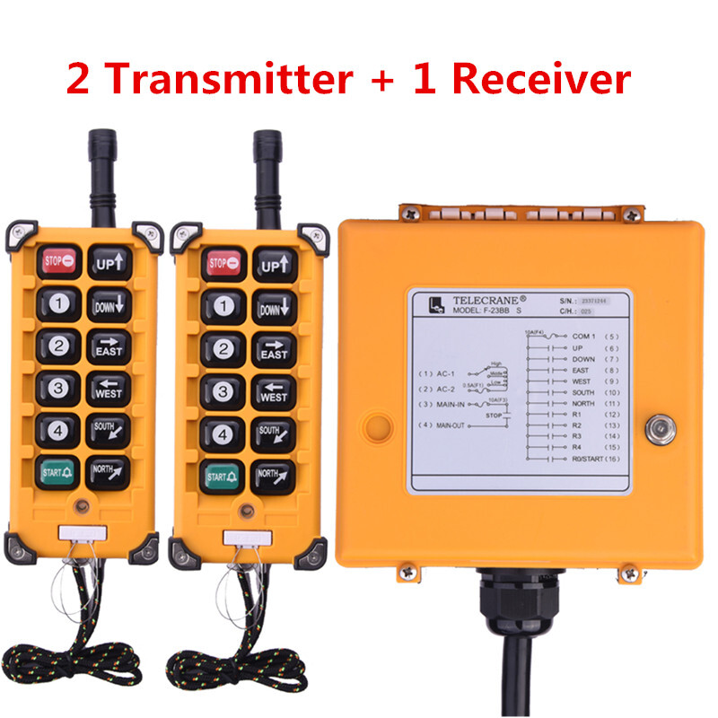 AC/DC Industrial Wireless Radio Remote Controller Switch Receiver + Transmitter