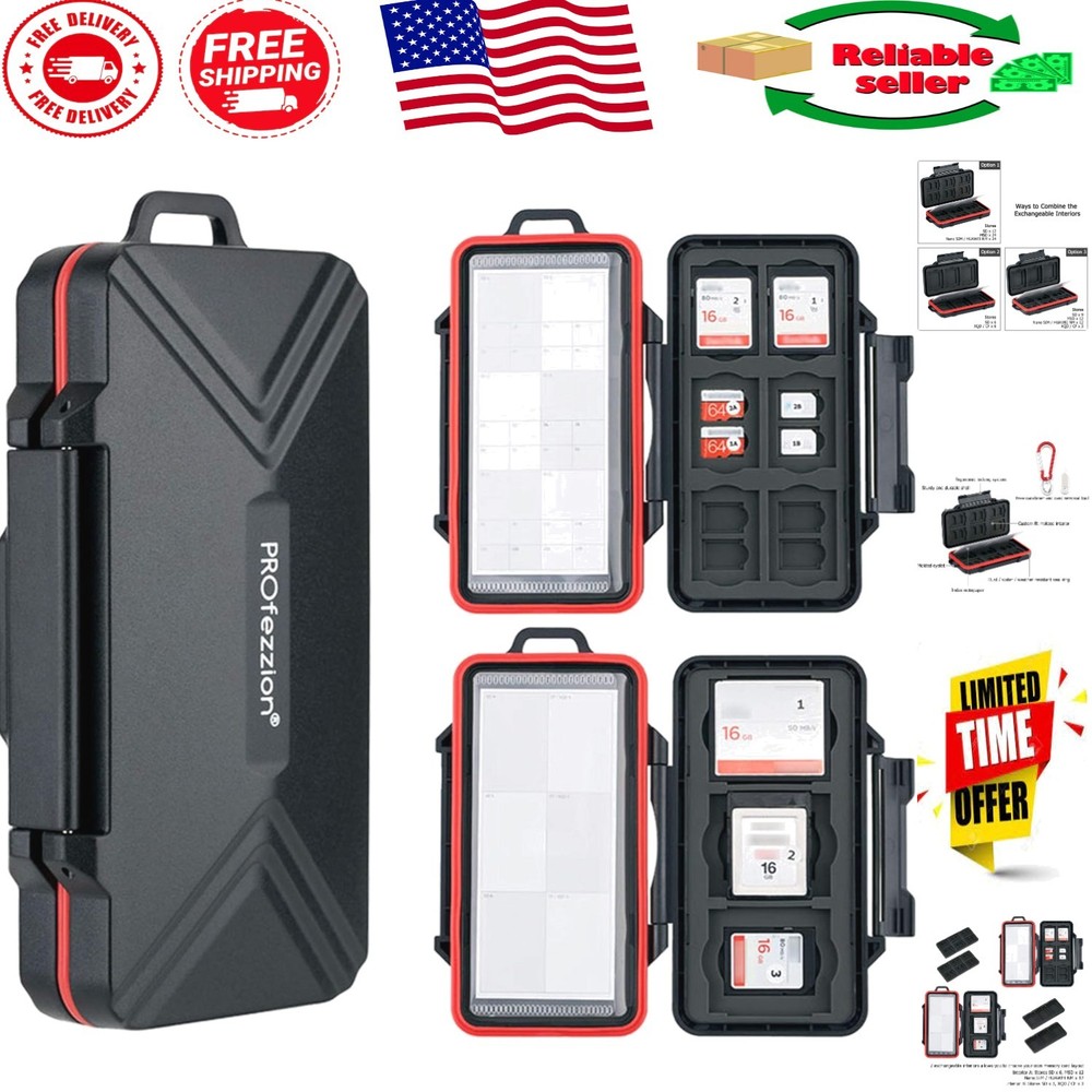 Compact 48-Slot Memory Card Carrying Case - Durable, Lightweight & User Friendly