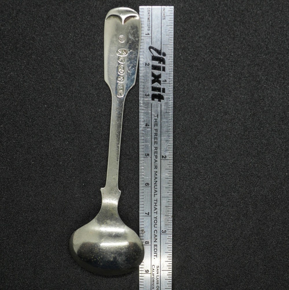 Antique Silver Plated Condiment Spoon.