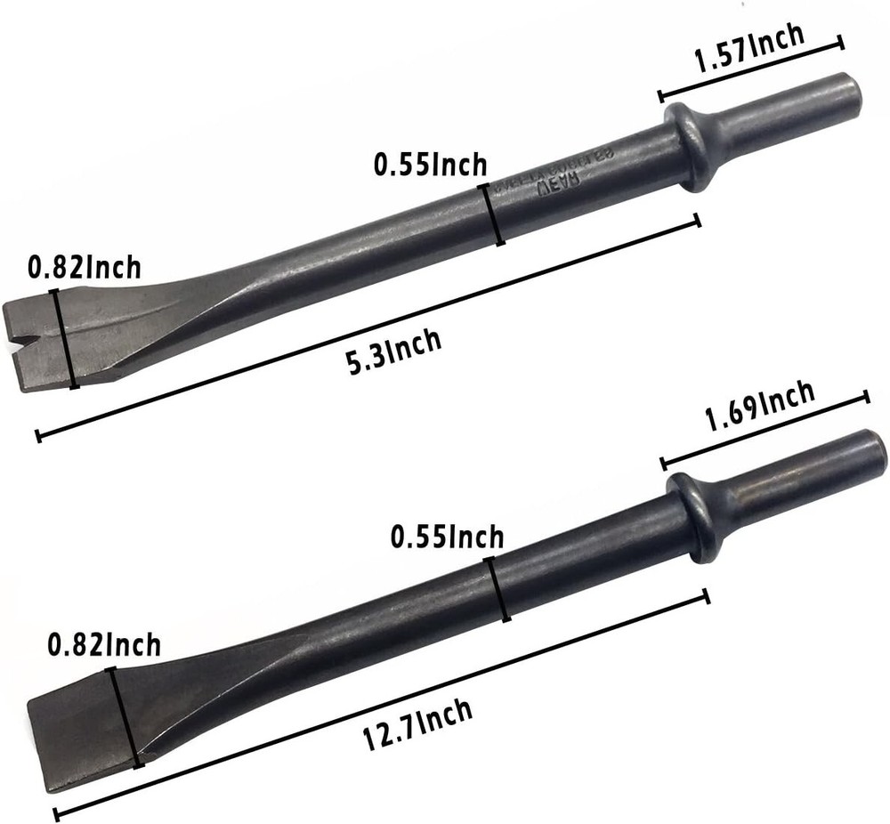 Comprehensive Air Hammer Chisel Set - 9 Tools for Masonry and Concrete Tasks