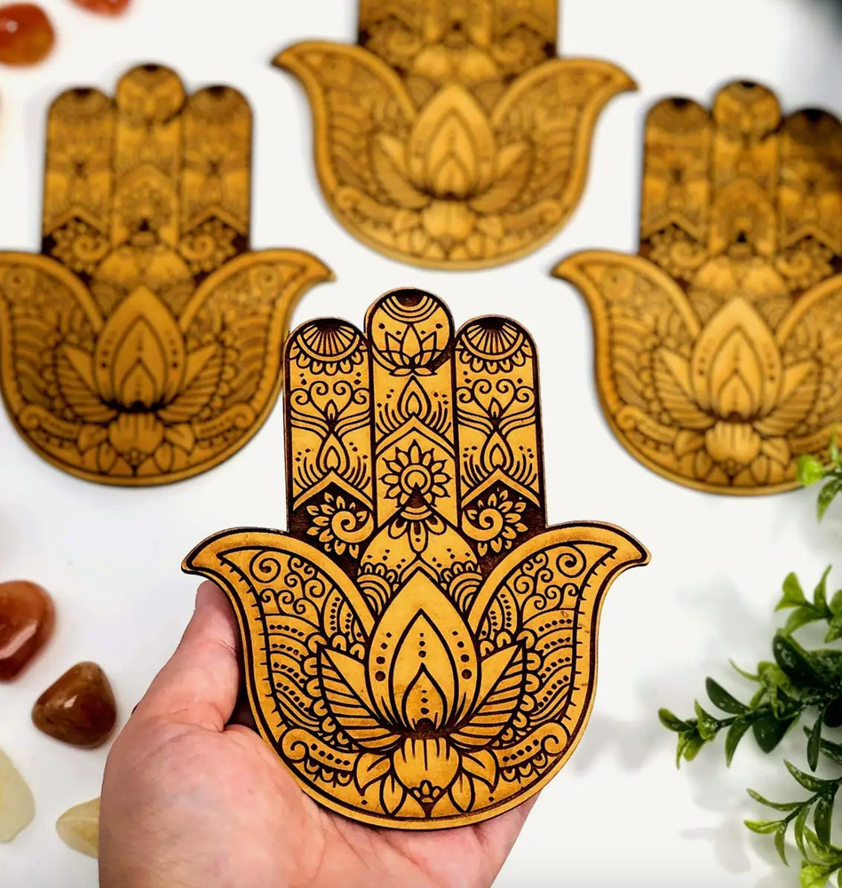 Hamsa Hand Wooden Alter Display