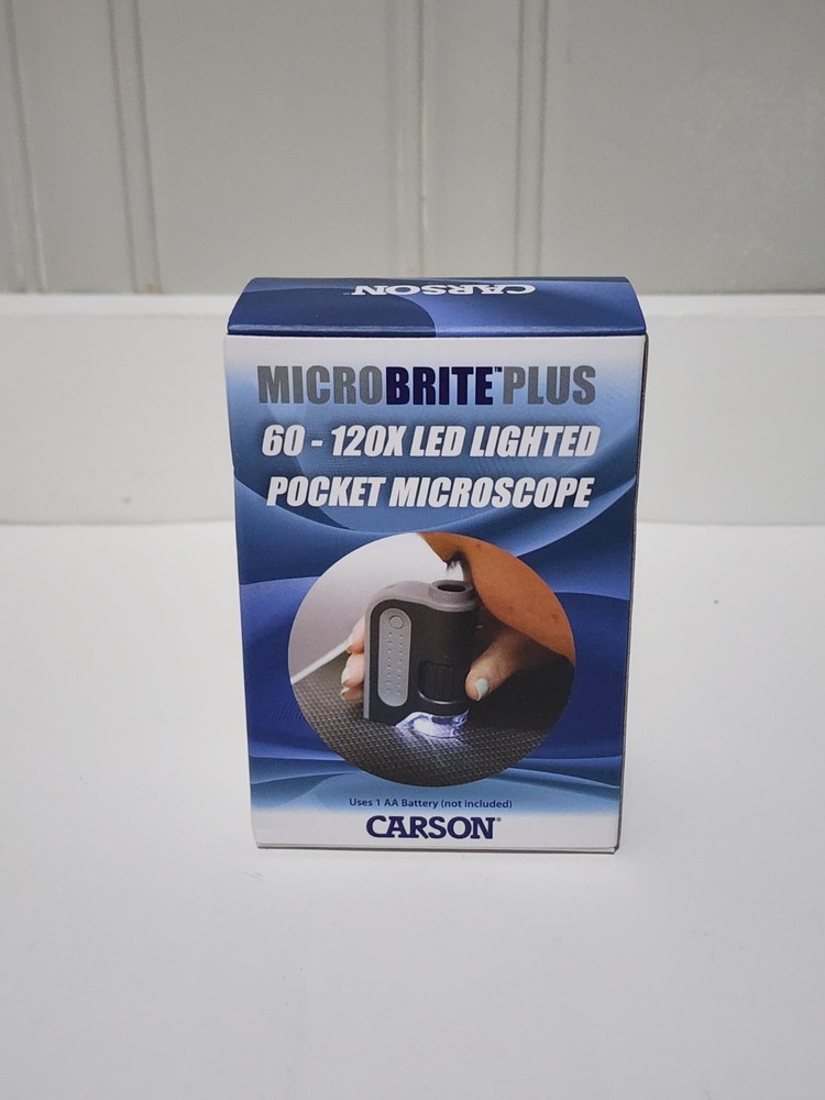 Carson MicroBrite Plus 60x - 120x LED Lighted Zoom Pocket Microscope