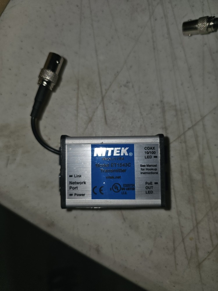 NITEK ET1543C Etherstretch IP Camera-Over Coax Network Extender Transmitter Unit