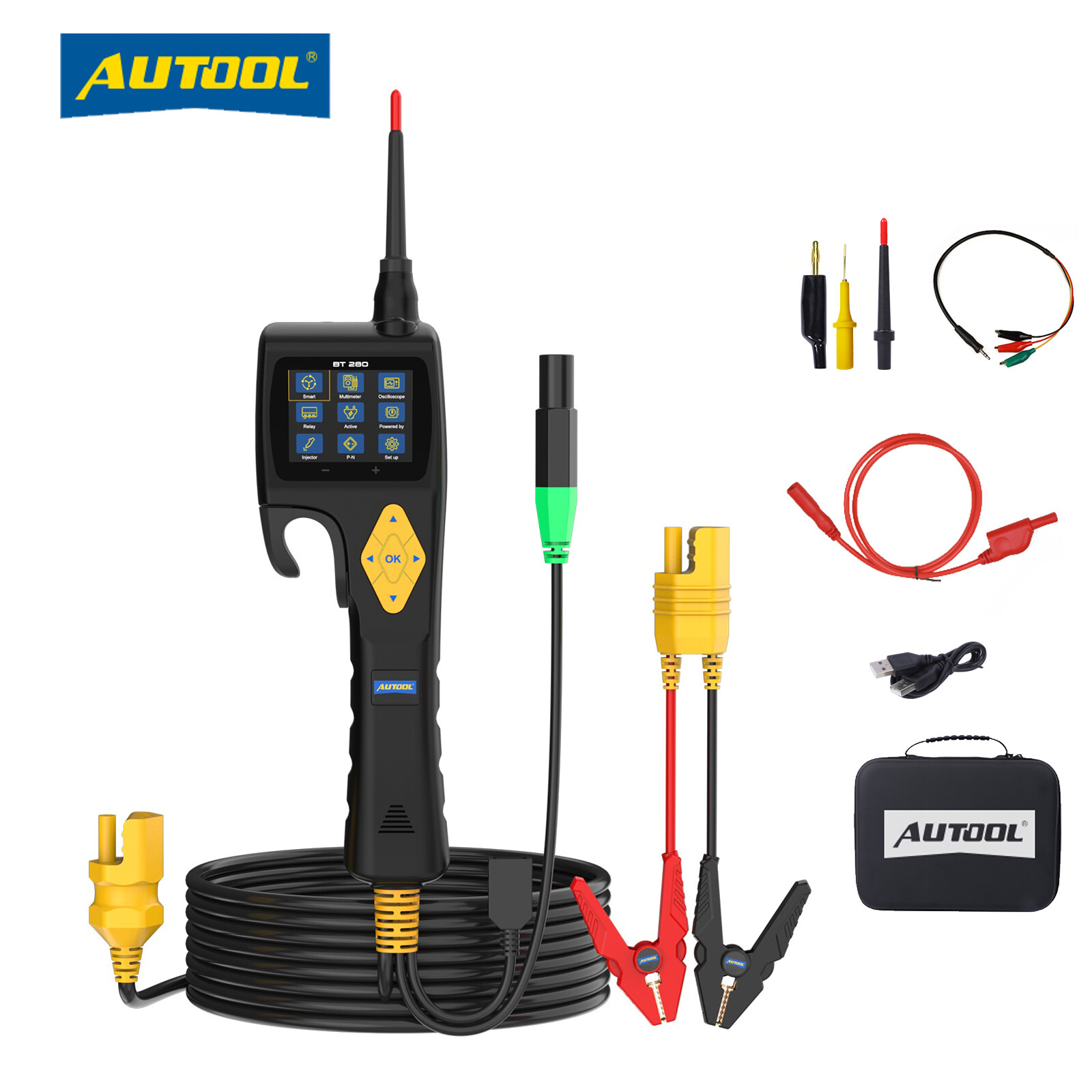 Car Electrical Circuit Tester Probe Multimeter Oscilloscope Relay Injector Test