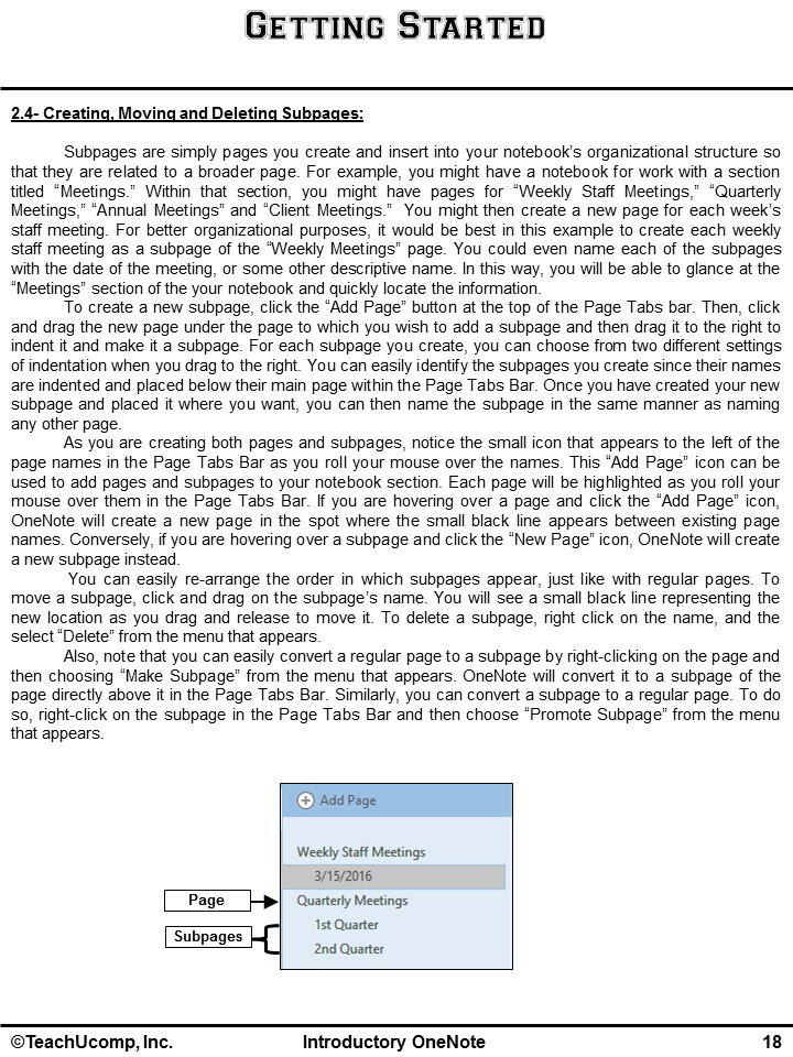 MICROSOFT ONENOTE 2016 DELUXE Training Tutorial Course and Quick Reference Guide